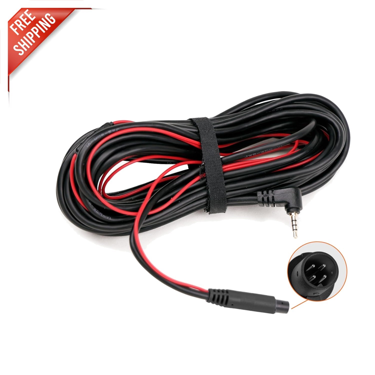 High-Performance 50 Feet Dash Cam Rear Camera Cable with 4-Pin Connector