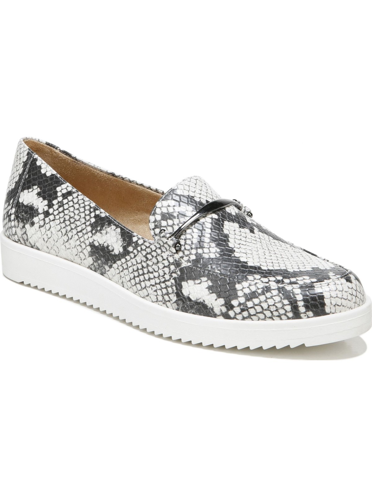 NATURALIZER Womens Beige Snake Ranger Round Toe Wedge Slip On Loafers 8 W