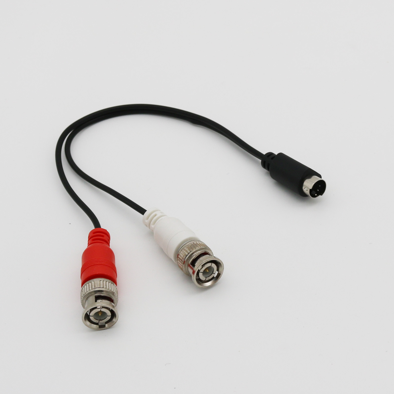 S-Video Y Splitter Cable 4Pin S-VHS SVHS Male to Dual BNC Male Connector Adapter