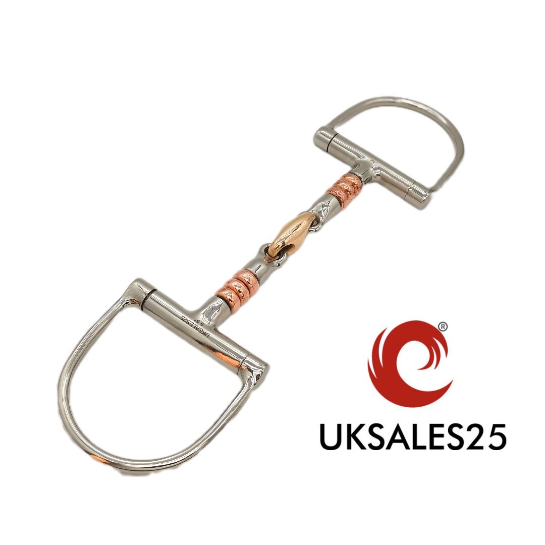 D-ring Copper Roller D/J Lozenge Snaffle Bit (UKSALES25) On Same Shipping