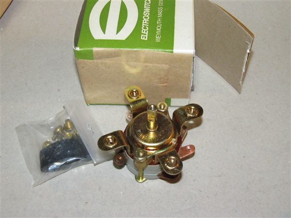 Mil-Spec Electroswitch 10A 125VAC Rotary Switch Part # 121602A