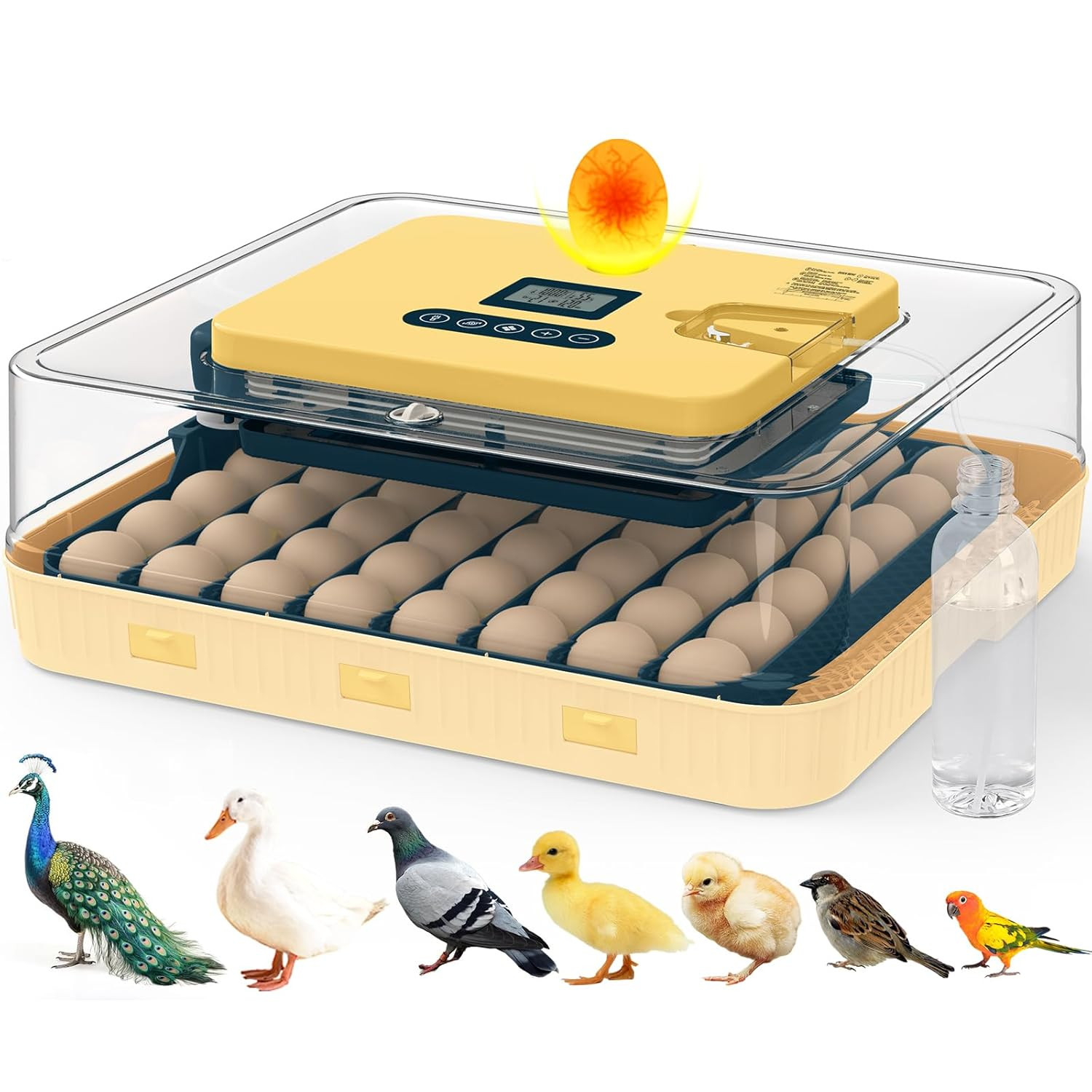 Incubators for Hatching Eggs, 56 Eggs Incubator with Egg Candler, Auto Egg Turne