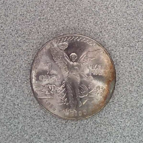 1985 Mexico 1 oz Silver Libertad Una Onza Plata Pura .999 Fine Toned (101)