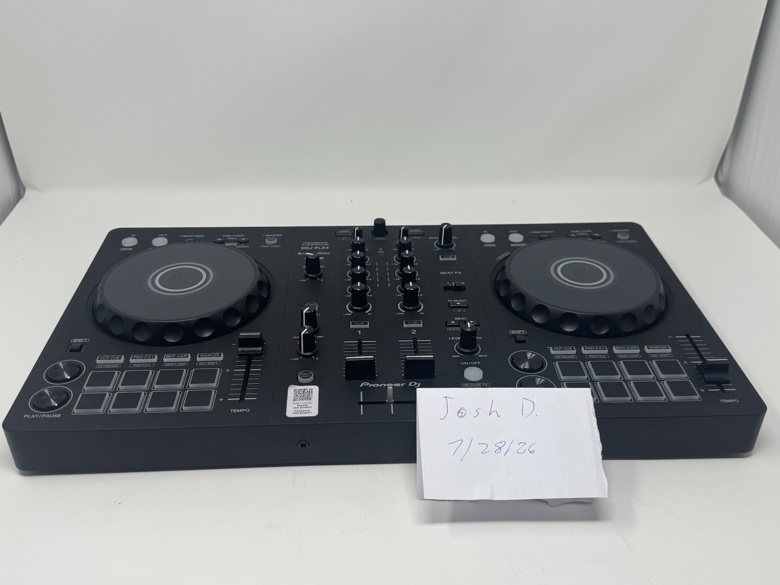 Pioneer DJ DDJ-FLX4 2-Deck Controller Black Beat FX Pitch Control USB-C