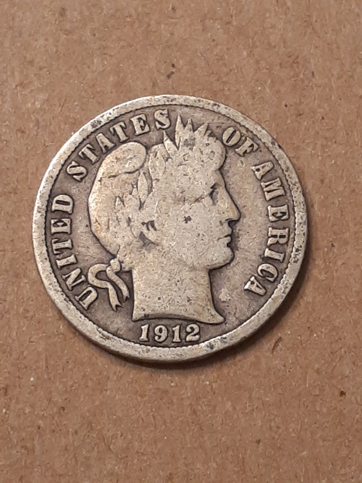 1912 D   BARBER DIME   GOOD