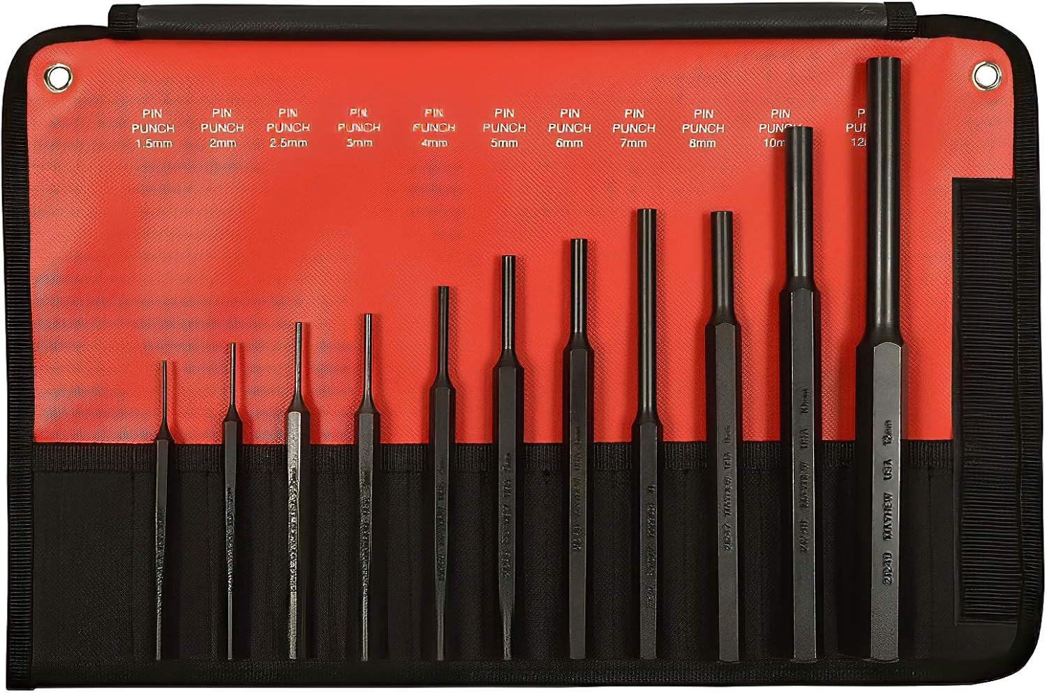 66253 11-Piece Hardened Steel Pin Punch 11 Piece Metric