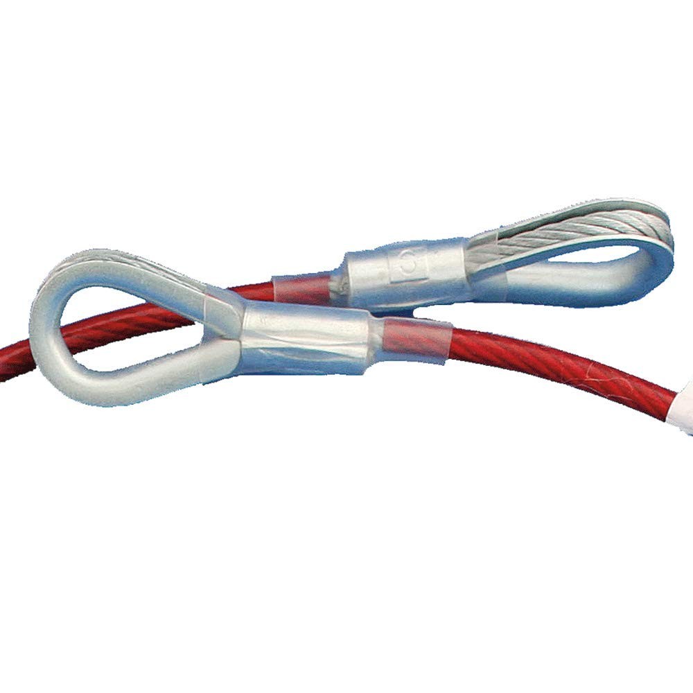 Cable Anchor Sling 3 FT Fall Protection 2 Eye Rings Galvanized 1/4 Inch