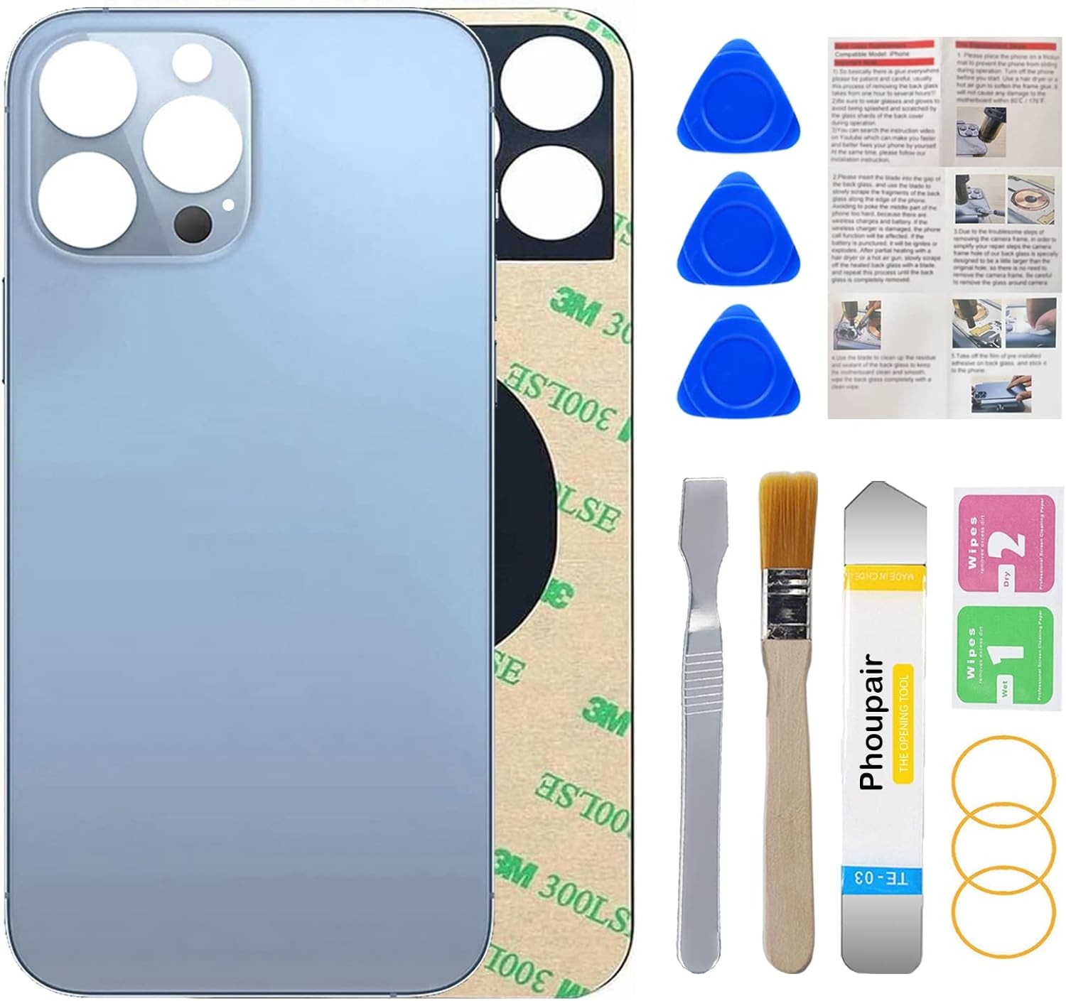 OEM Rear Back Glass Replacement for iPhone 13 Pro Max 6.7 Inches Sierra Blue