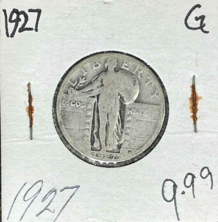 1927 STANDING LIBERTY SILVER QUARTER ~ GOOD ~NICE COIN~