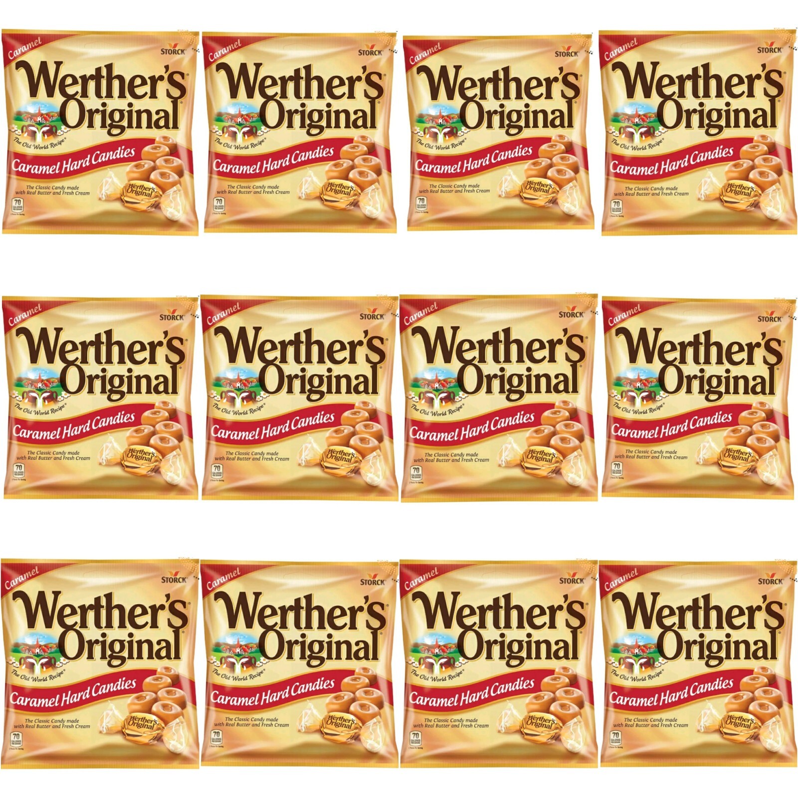 1 X Bag Werther's Original Caramel Flavor Hard Candies 2.65oz Fast Shipping!