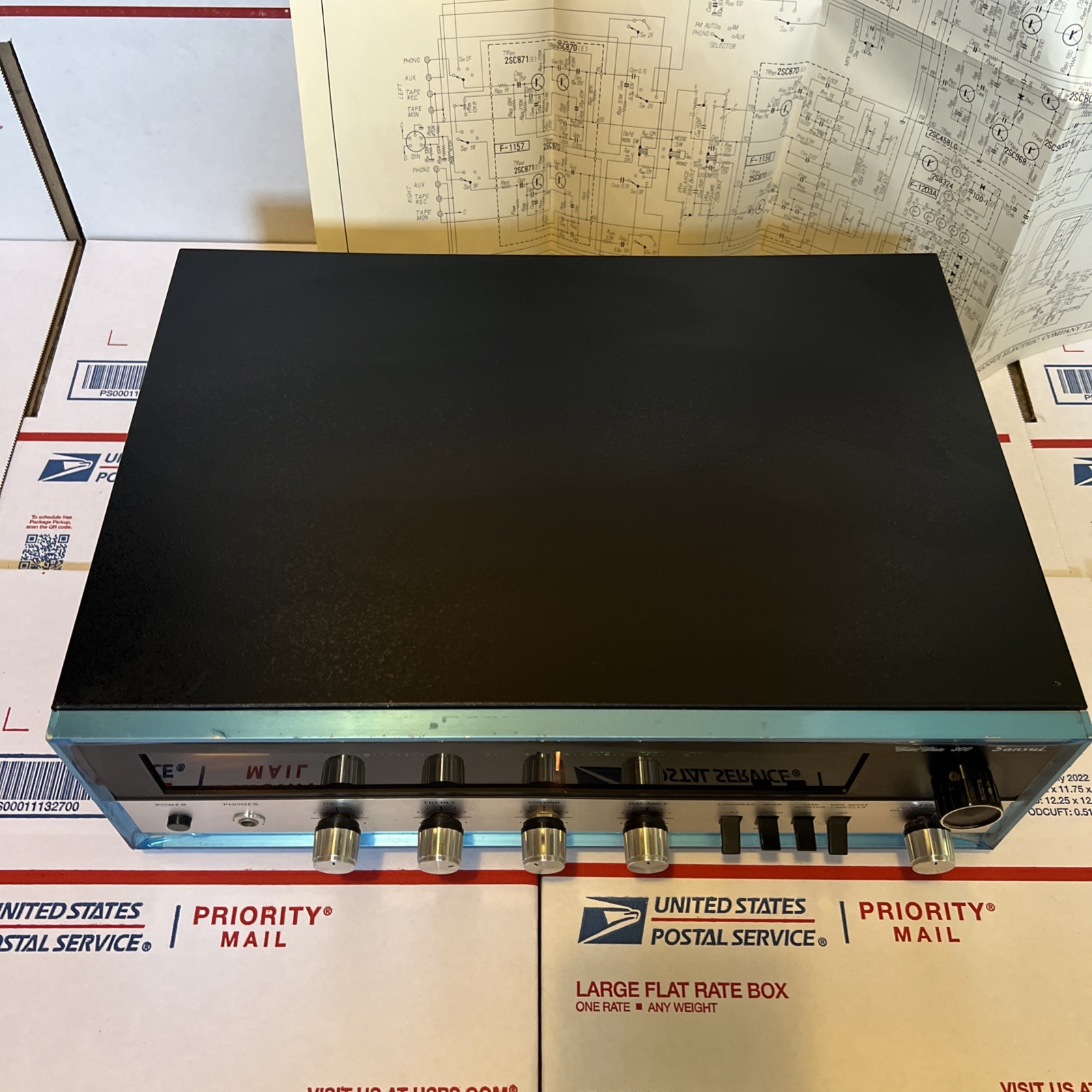 Sansui 300 Solid State AM/FM Tuner Amplifier W/Schematic - WORKS - WARRANTY