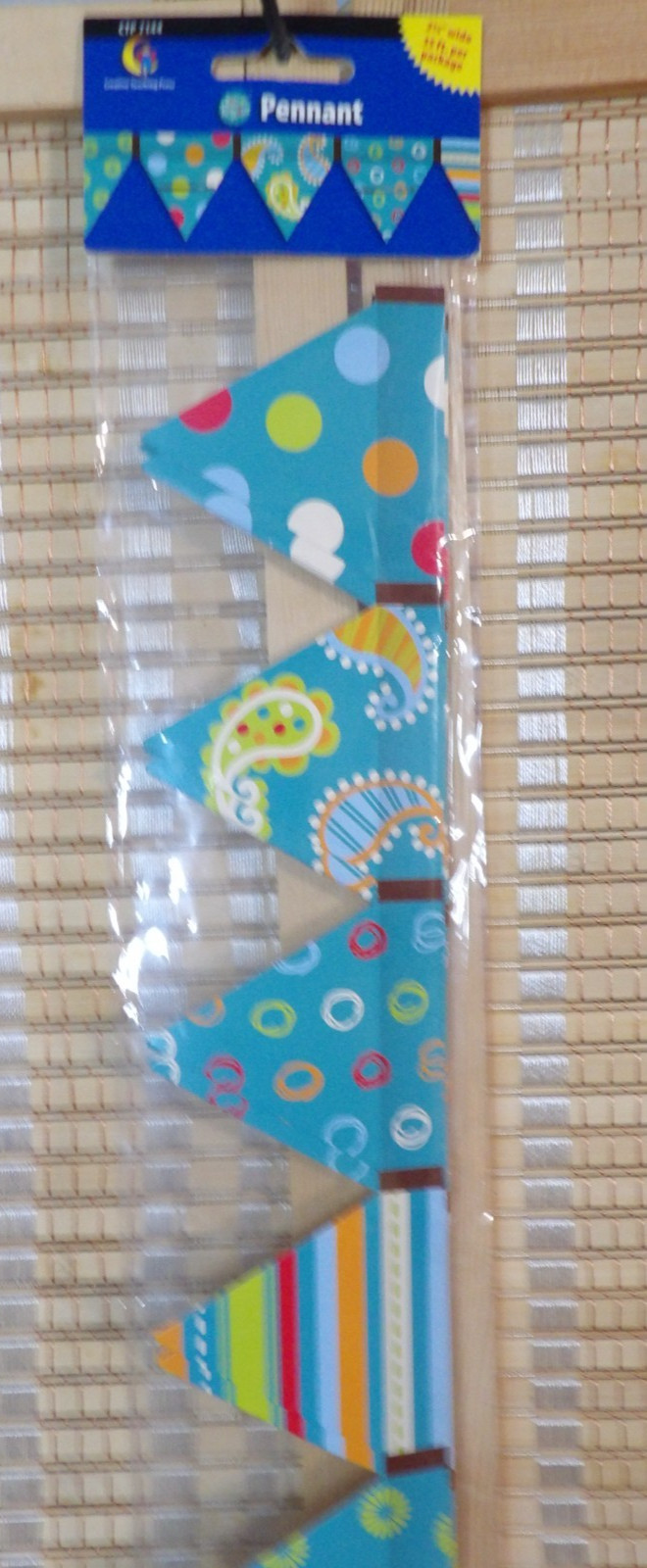 CTP  2 3/4" Wide Dots on Turquoise Pennant Classroom Bulletin Board 35' Border