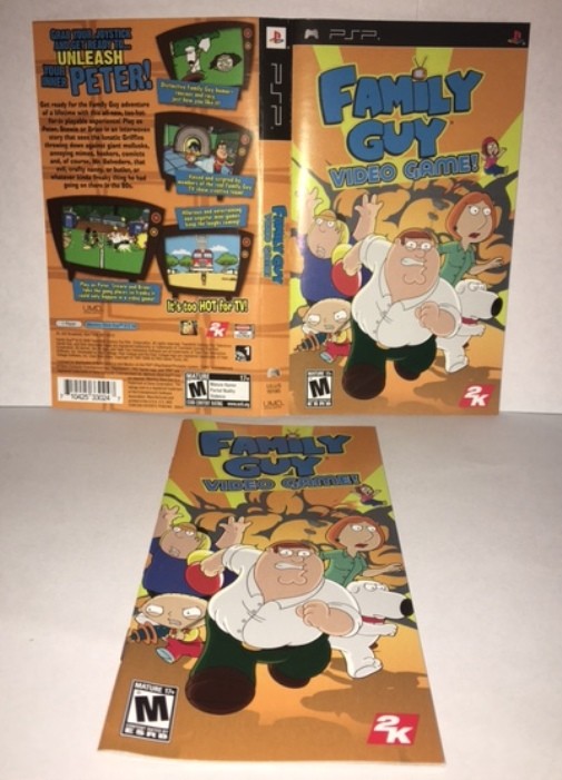 Family Guy The Video Game PSP Original Replacement Artwork & Manual