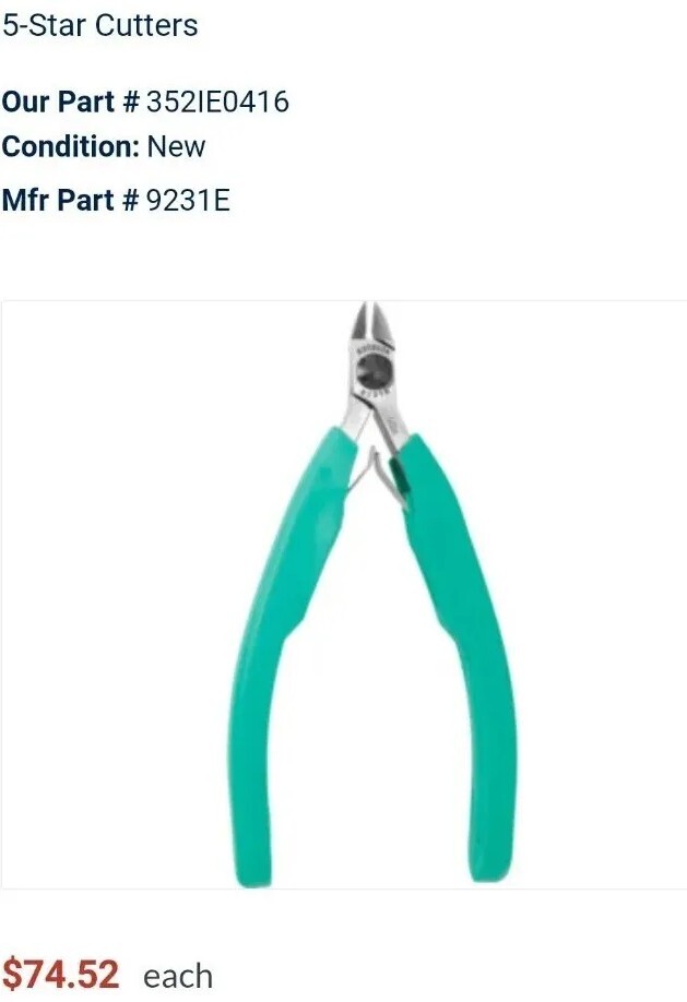 4" EXCELTA 9231E Diagonal Side Flush Cutter Wire Stripper Shears Pliers USA Made