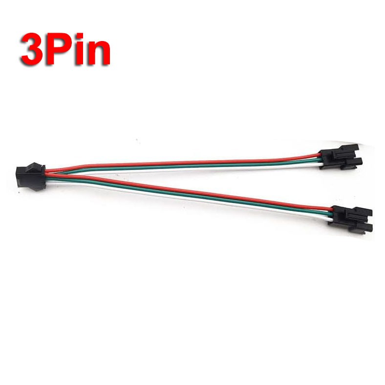 1 Female to 2 Male 3pin 4pin 5pin JST SM Connector Splitter Cable for LED Strip