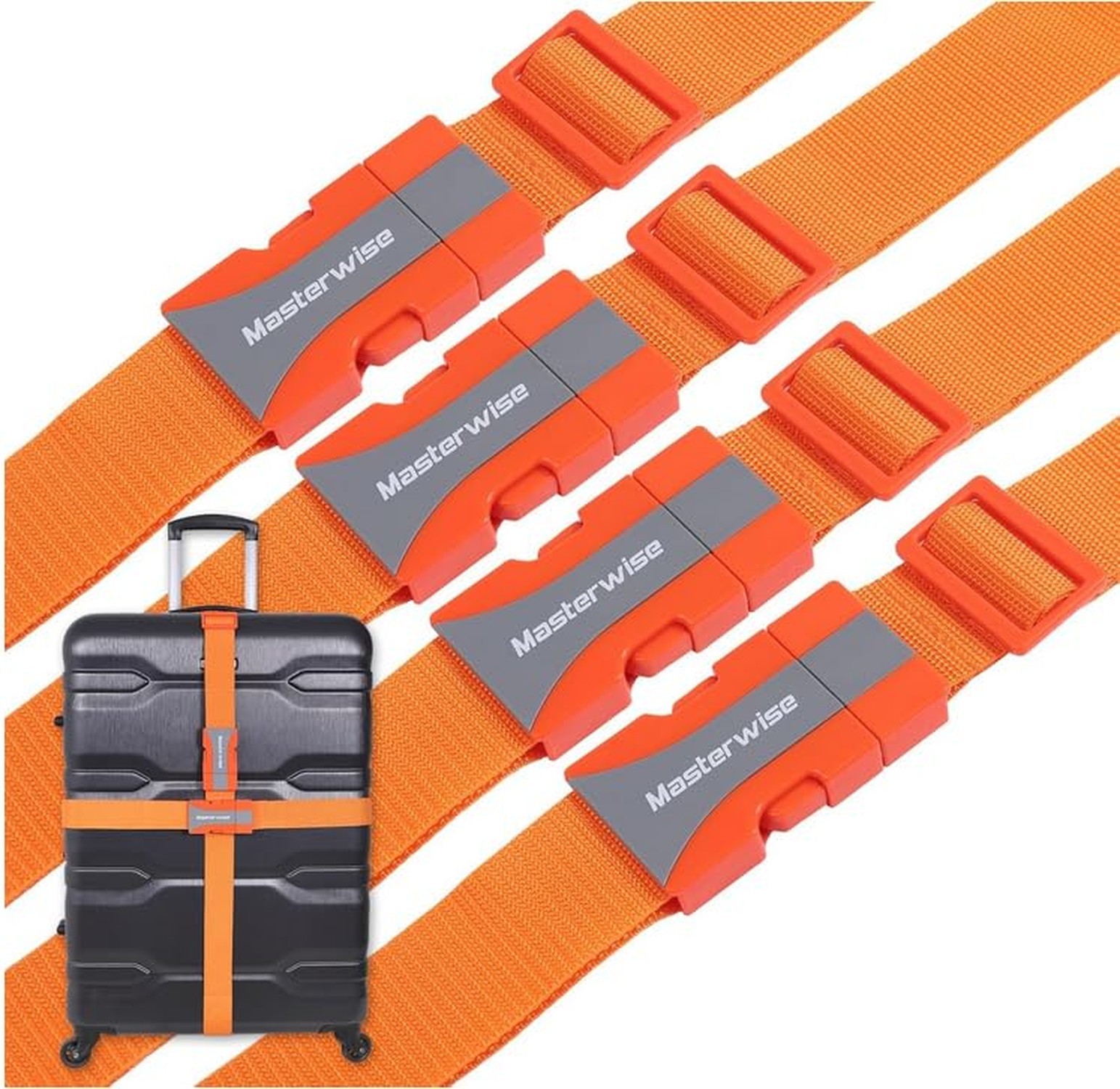 Buckle Straps with Clips, Adjustable Nylon Strap with Buckle, Packing Straps,...