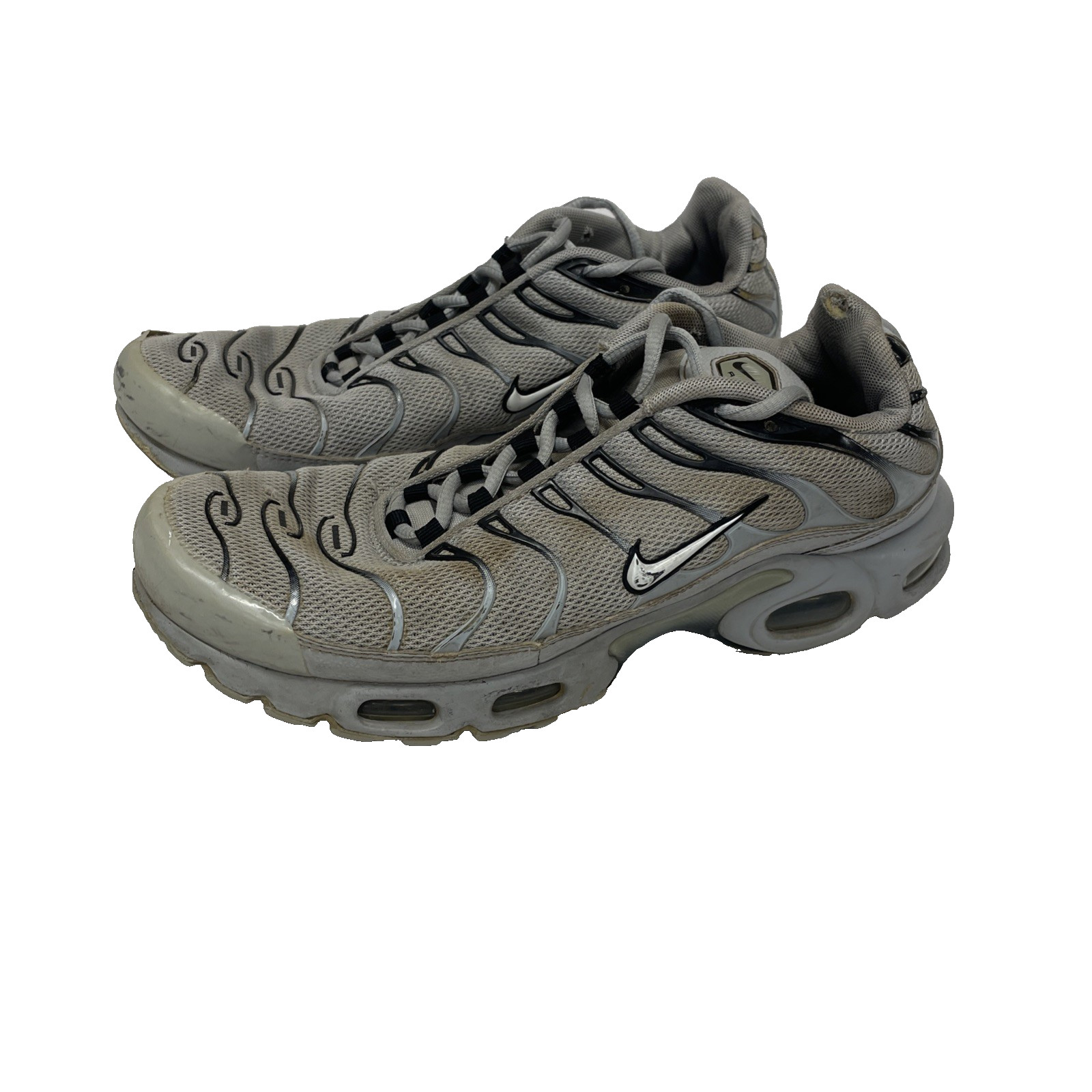 Nike Air Max Plus TN Mens 10.5 Gray Running Shoes Sneakers No Size Tag Read