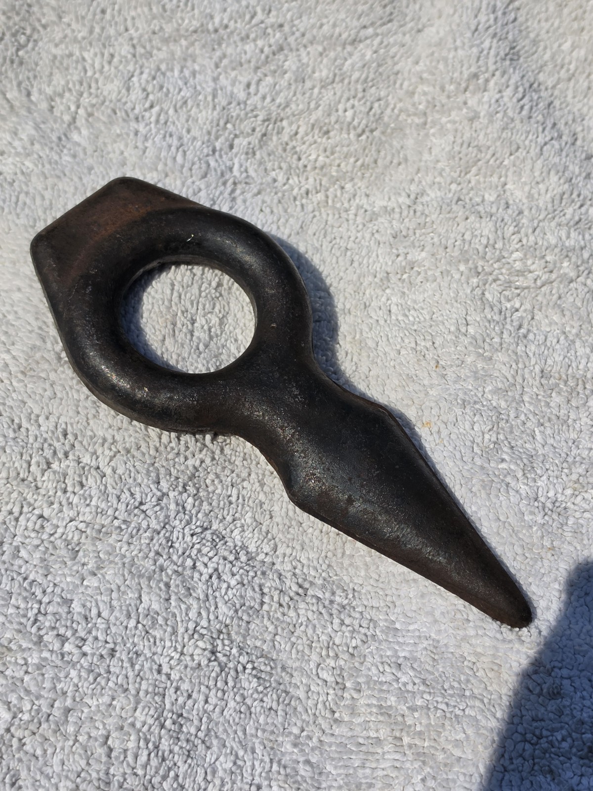 Antique Hand Forged Log Dog Logging Spike Timber Rafting Tool Primitive Iron