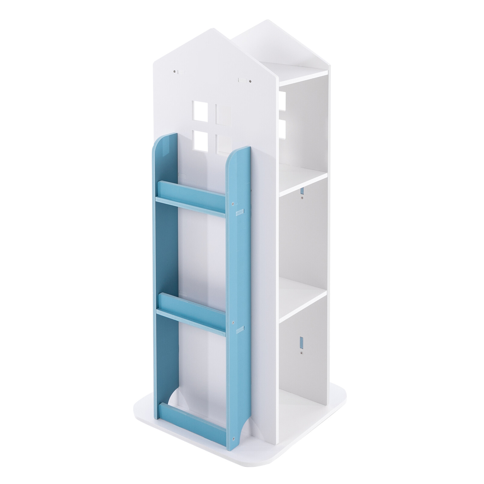 360° Rotating Bookshelf Bookcase Storage Shelf Freestanding Display Rack Stand