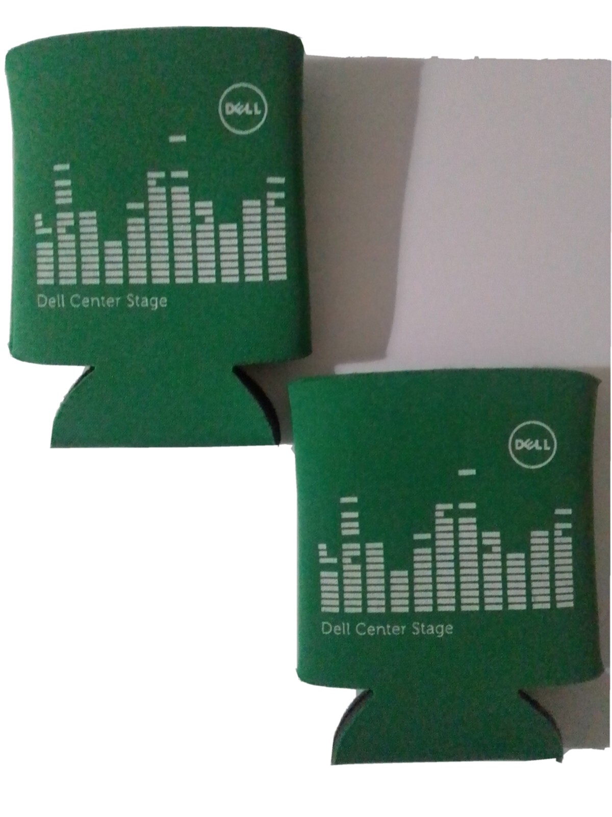DELL Tech Swag Can Koozies (Set of 2) – Green Promo Coolers – Computers NEW
