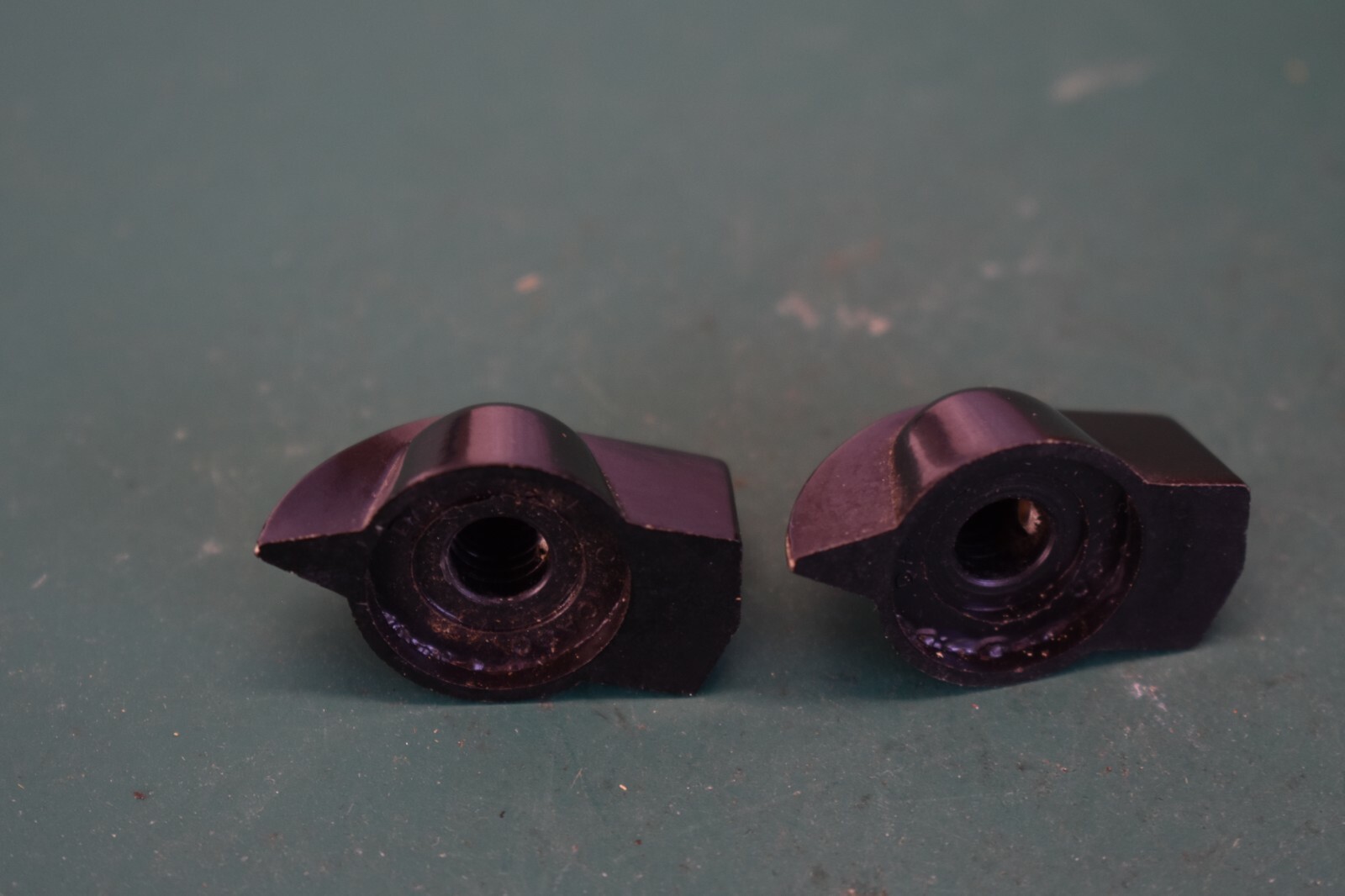 Daka Ware Vintage Black Chicken Head Control Knobs Lot of Two