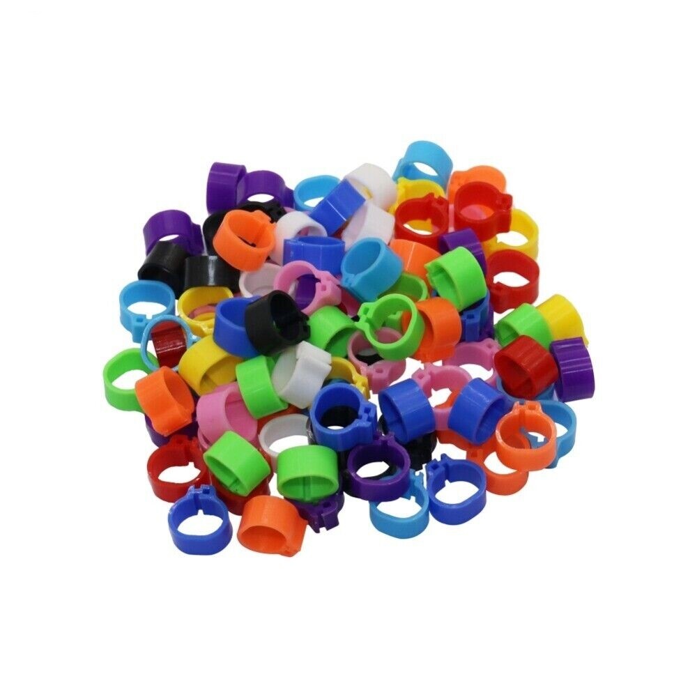 100 Pcs Pigeon Rings 8mm Bayonet Identification Ring Opening bird Foot Color leg