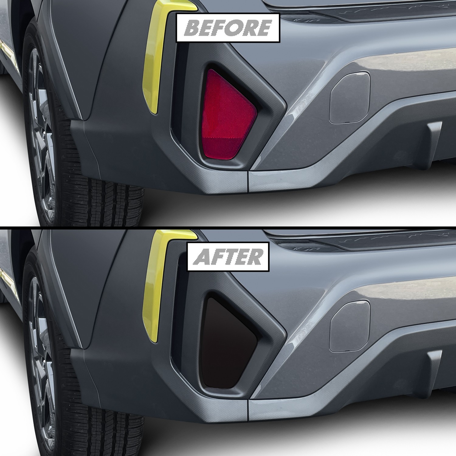 FOR 2024-2026 Subaru Crosstrek & Impreza Rear Reflector SMOKE Precut Vinyl Tint