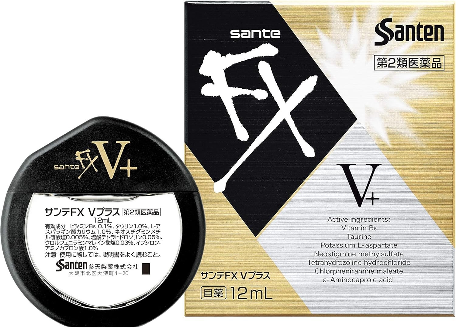 [3 PACK] Santen Sante FX V+ Plus 12ml