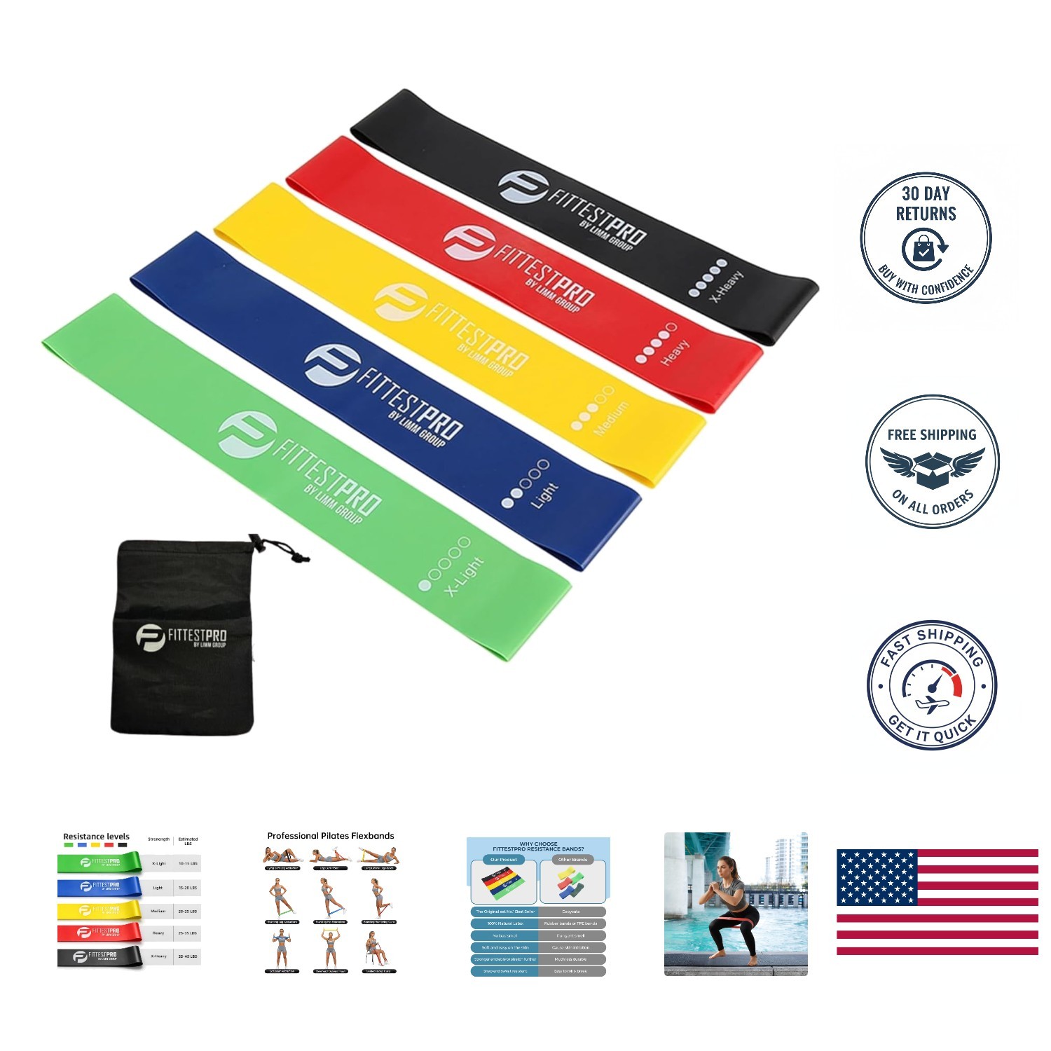 Portable Resistance Bands for Fitness – Strengthen Legs and Glutes Anywhere
