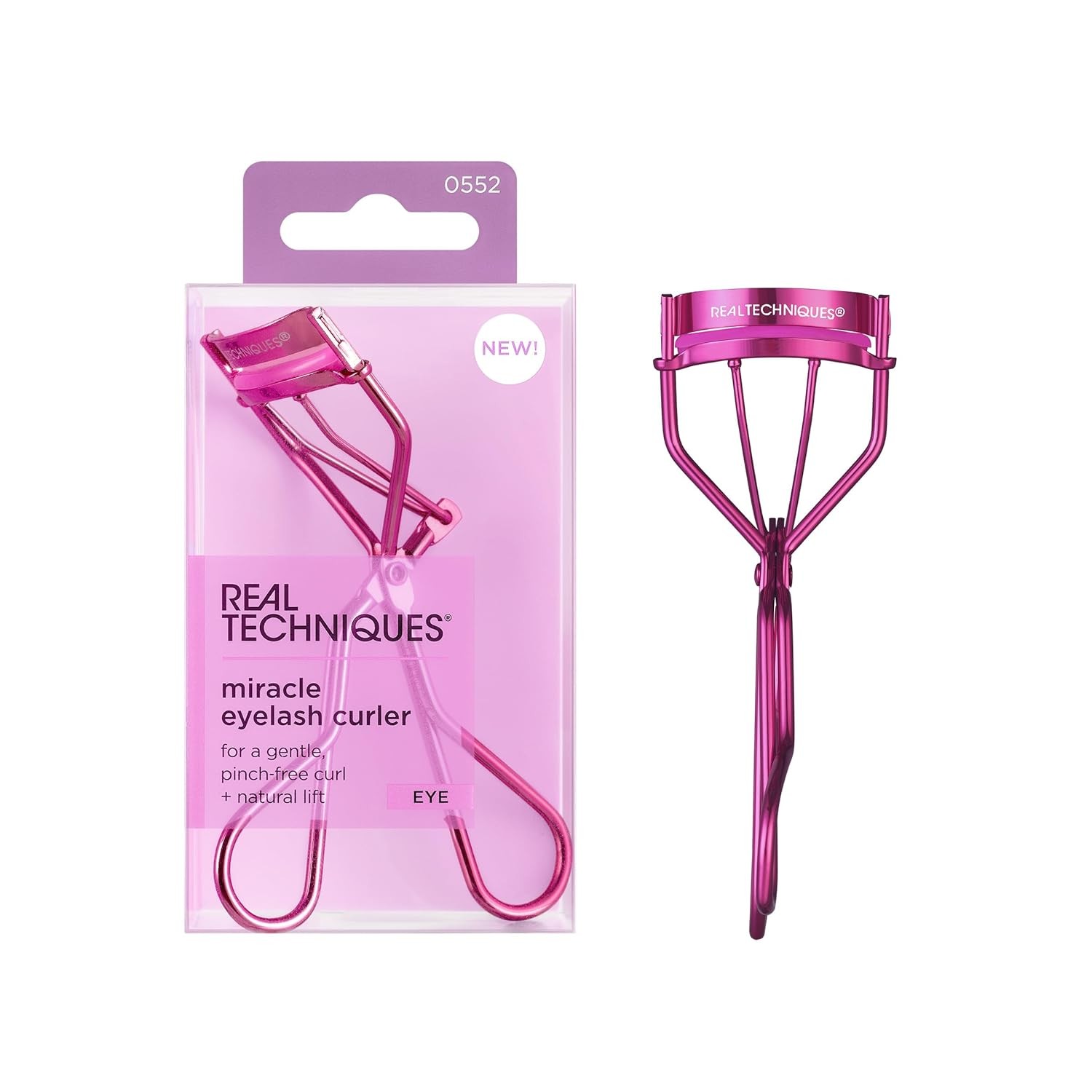 Real Techniques Miracle Eyelash Curler, Gentle Lash Tool for Lifted Lashes