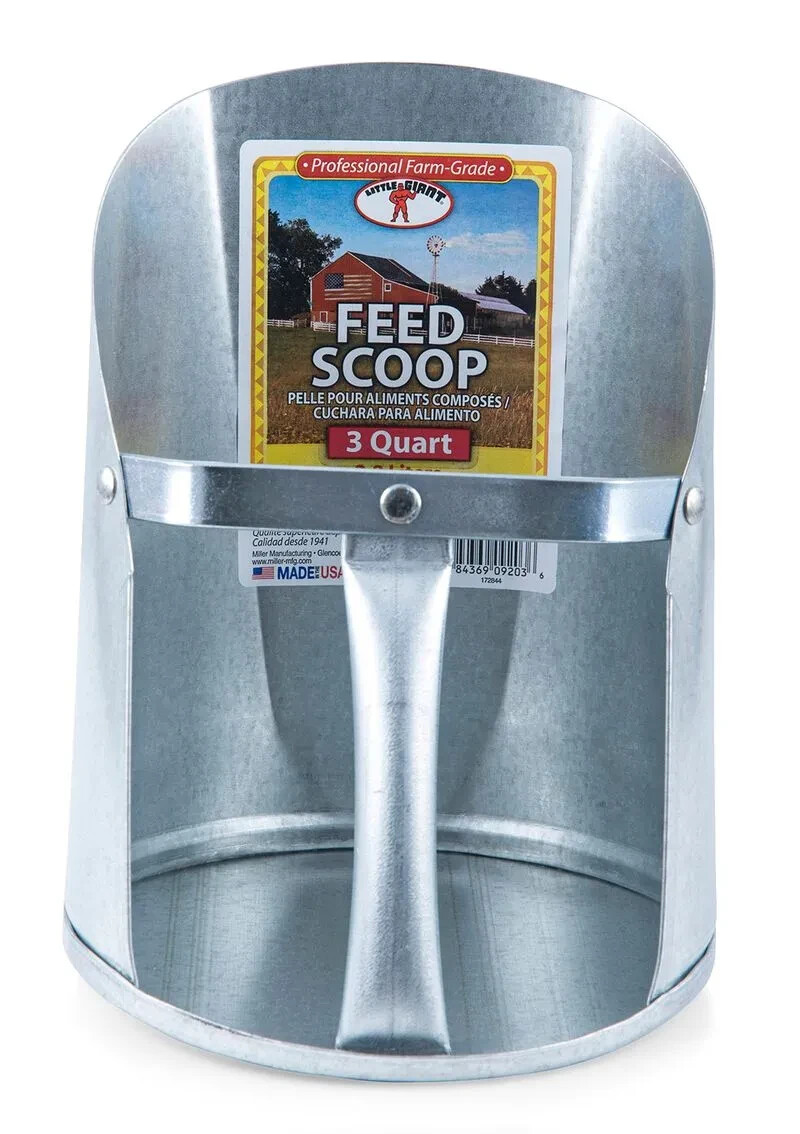 3 qt Feed Scoop Little Giant METAL/GALVANIZED