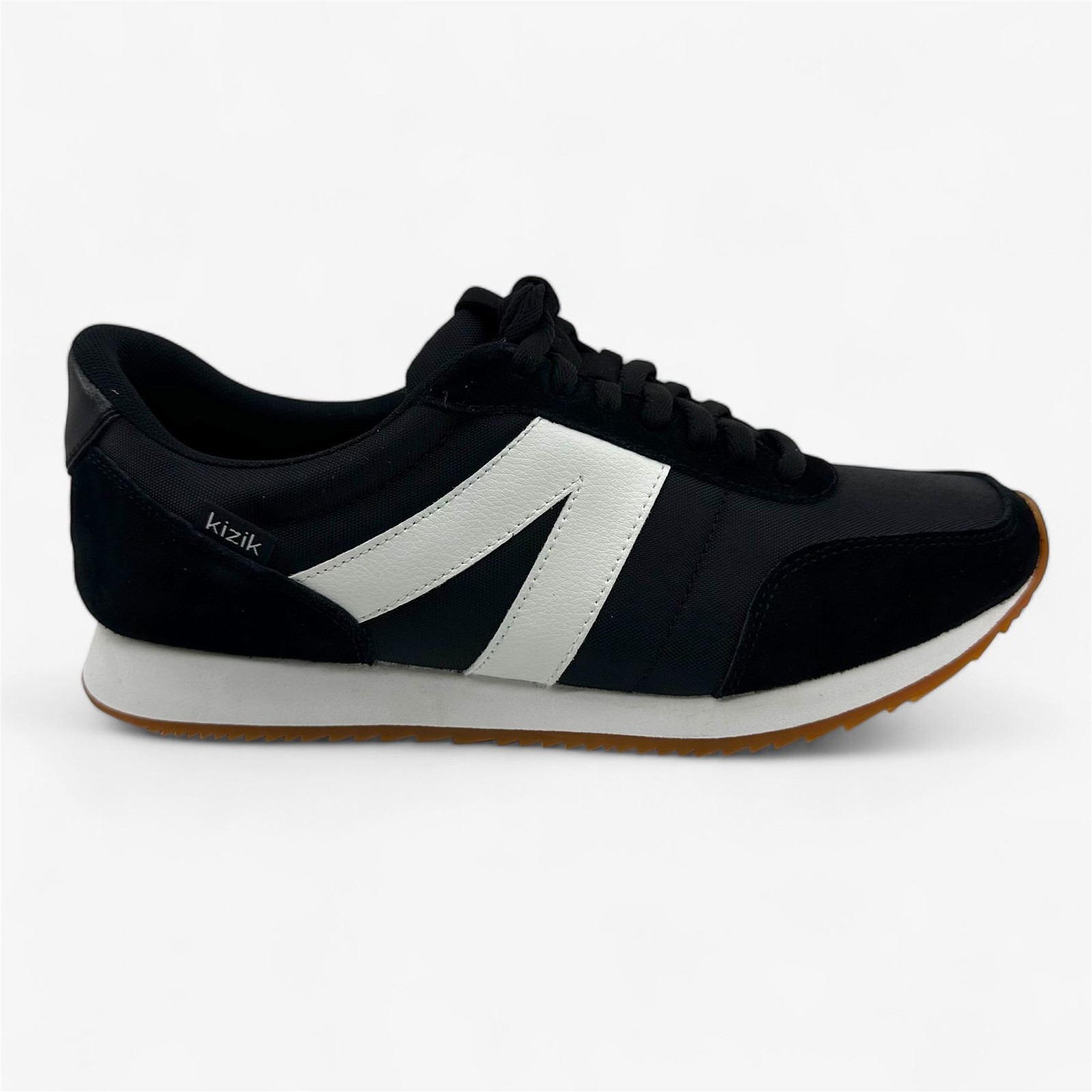 Kizik Milan Black White Womens Athletic Sneaker