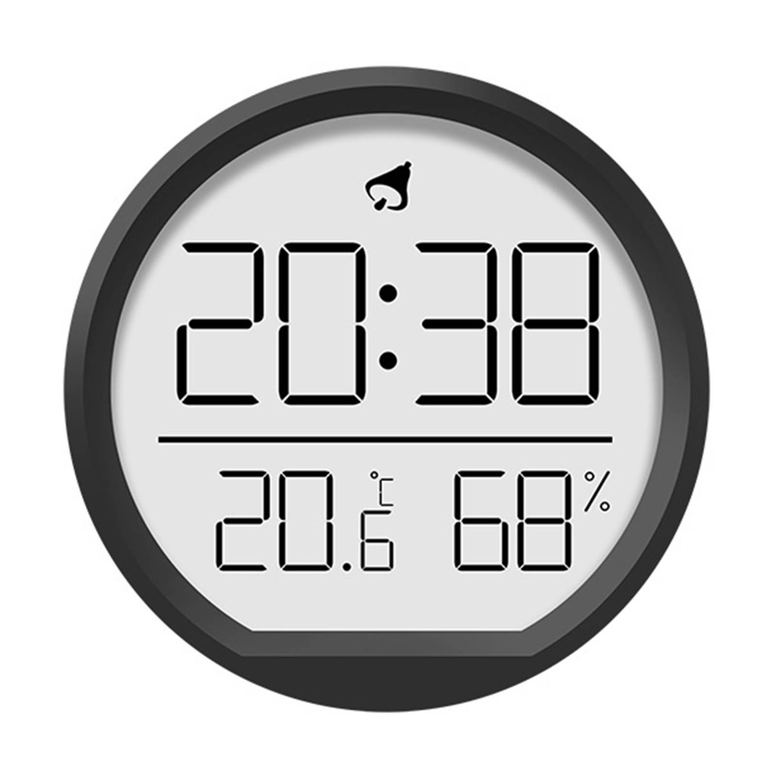 Wall Desk Clock with Date Temperature Humidity Display for Indoor Spaces