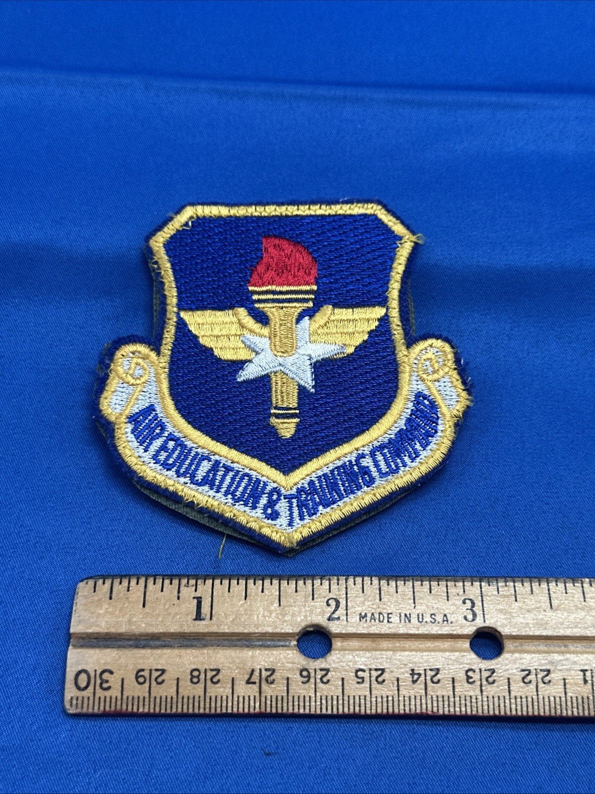 USAF Air Education & Training Command Military Patch With Hook Tape