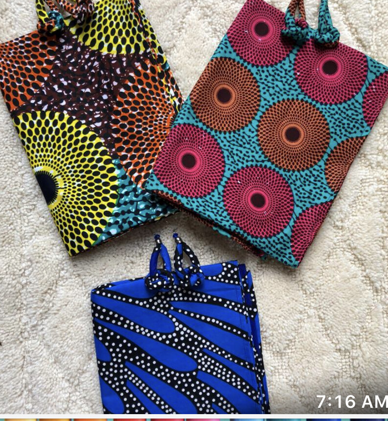 Ankara Head tie and earrings set.