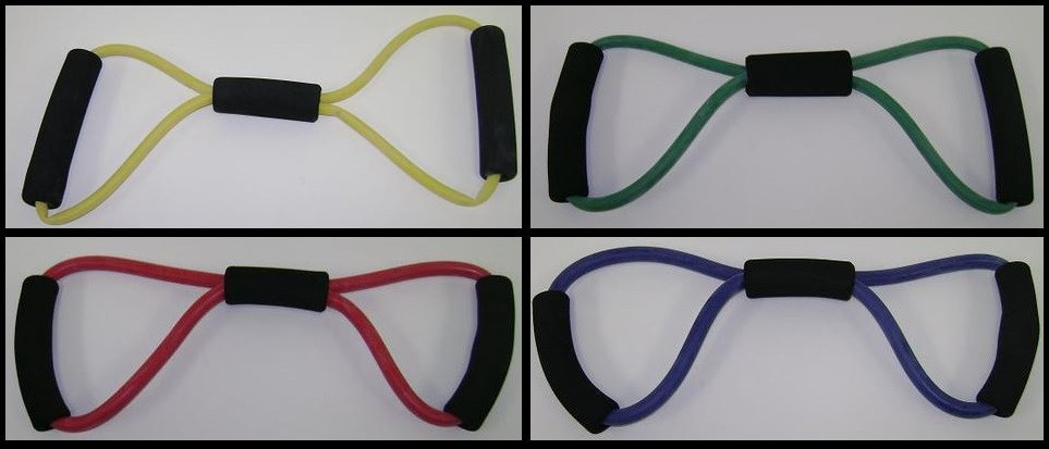 Figure 8 yoga resistance band Tubing Workout Exercise LIGHT Bowtie 9547A pilates