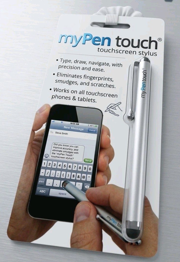 myPen Touch Capacitive Stylus for Cell Phone Tablet iPad Surface - New
