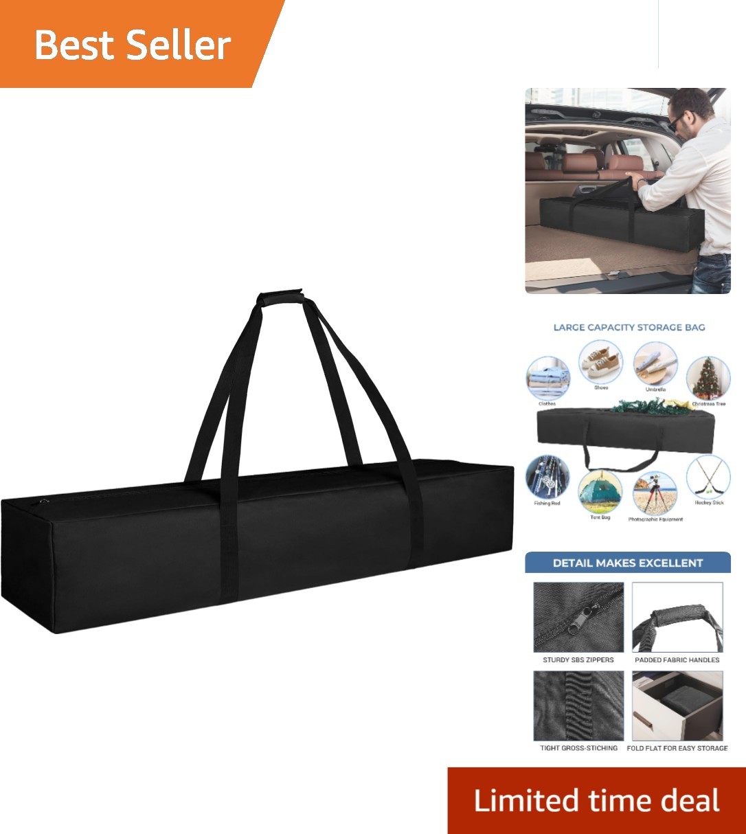 45-Inch Water-Resistant Tripod Carrying Case for Secure Storage and Transport