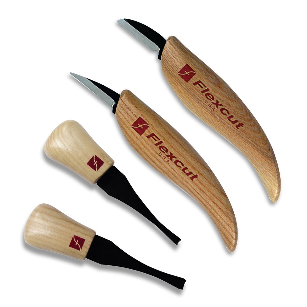 FLEXCUT KN600 High-Quality Versatile Wood Carving Beginner Palm & Knife Set