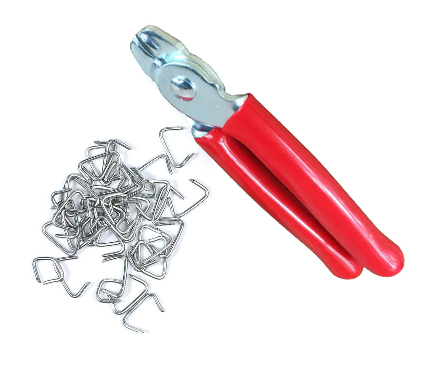 Straight Hog Ring Pliers+360pc 3/4" 1/2" 3/8" Hog Rings Upholstery Install Kit