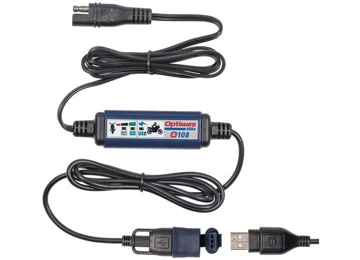 Optimate O-108V2 USB 3300mA Charging System 40" w/SAE Connect To 20" USB Socket