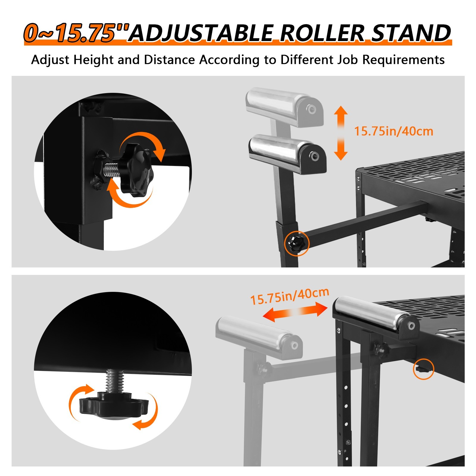 Planer Stand with Wheels,Height Adjustable Miter Saw Tool Stand With Rollers