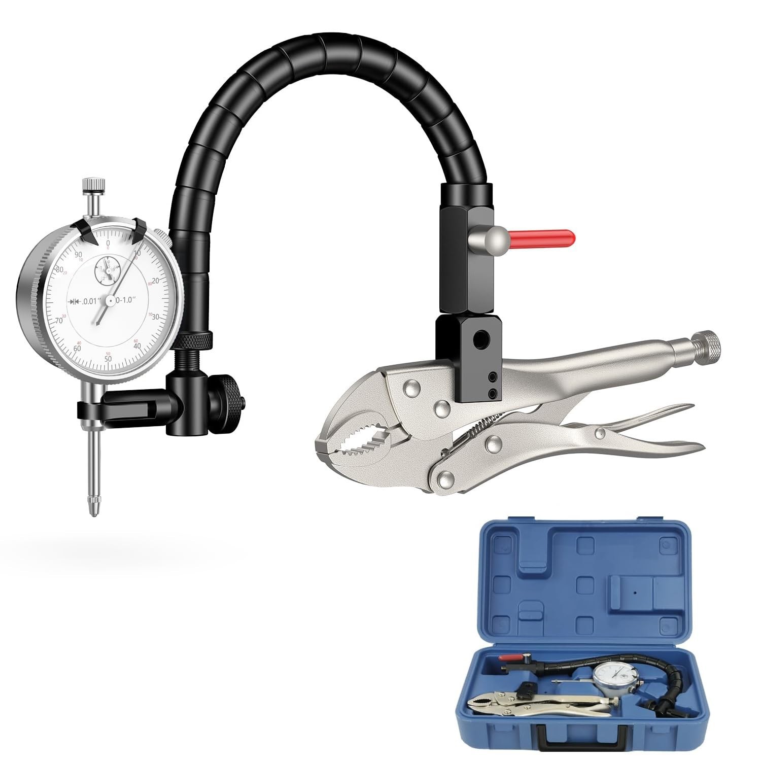 HDLNKAK Premium Disc and Rotor/Ball Joint Gage, 1'' by 0.001'' Indicator and ...
