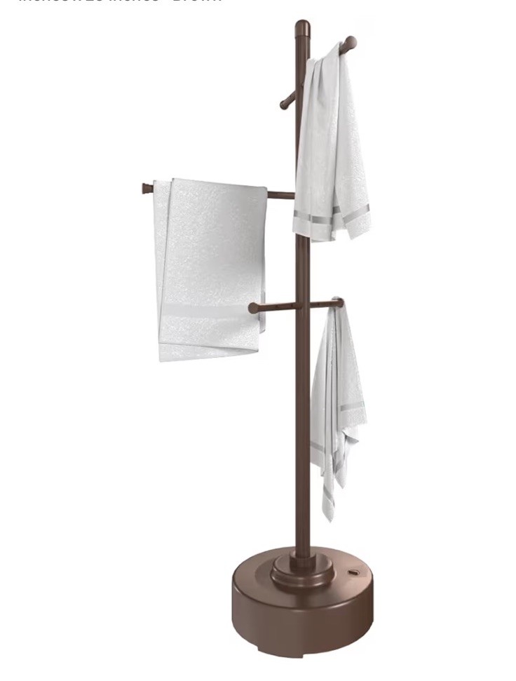 Pool and Spa Towel Rack 65 in x 25 in, Brown, Weather Resistant USED