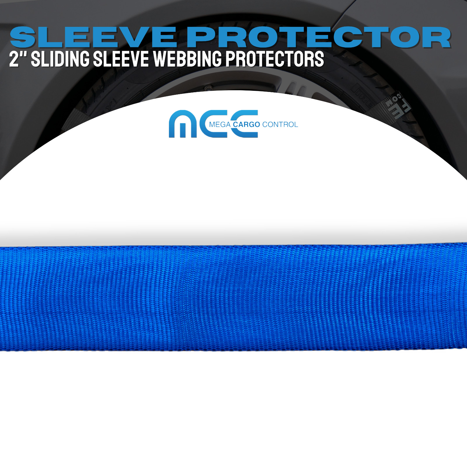 10 Pack 24" Sliding Sleeve Webbing Web Protector for 2" Ratchet Tie Down Strap