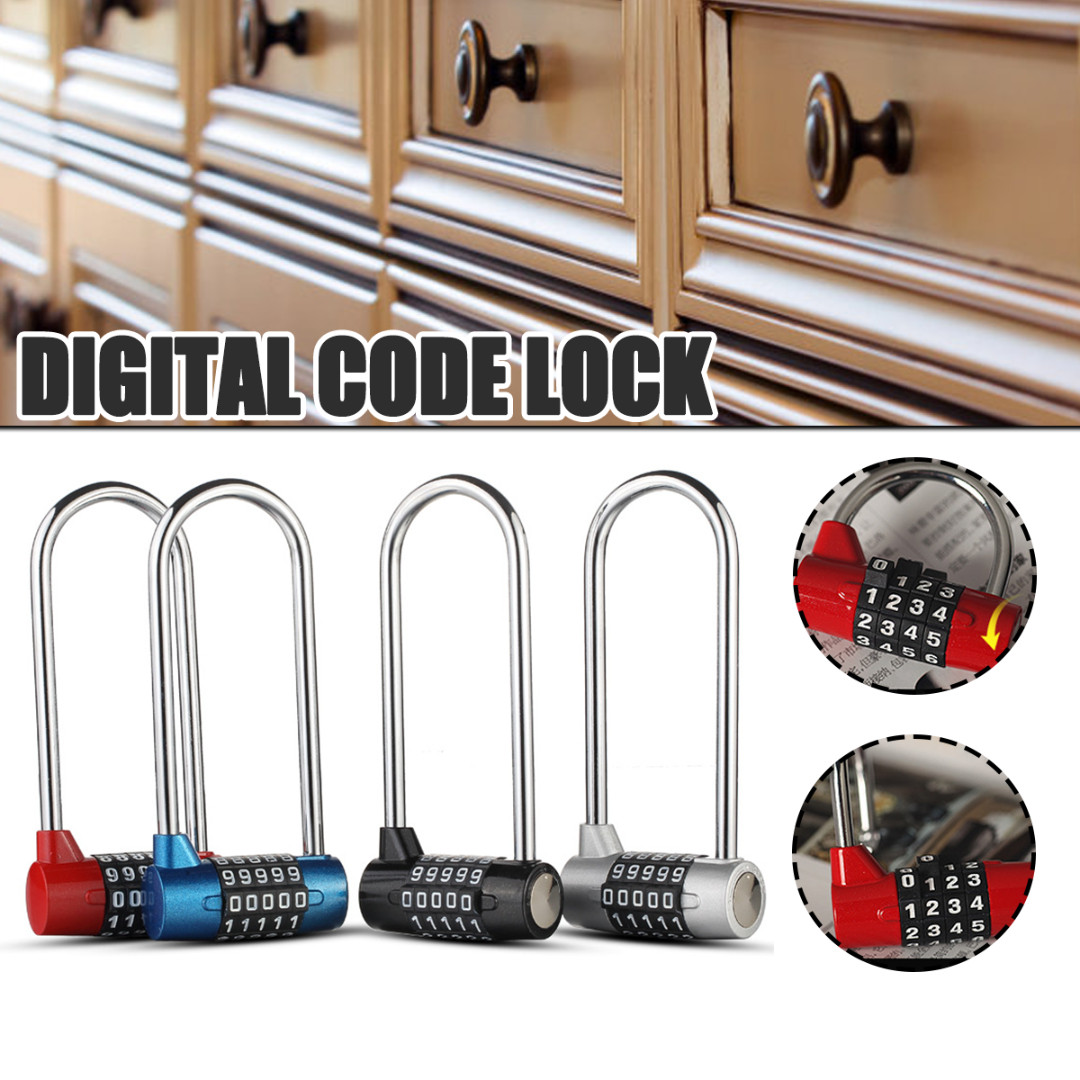 4-Digit Combination Lock Outdoor Weatherproof Heavy Duty Padlock for Gates A