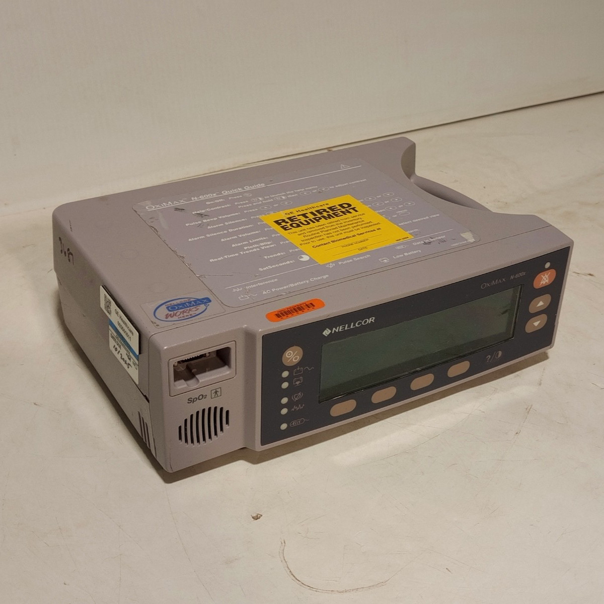 Nellcor OxiMax N-600x Portable Pulse Oximeter SpO2 Patient Monitor