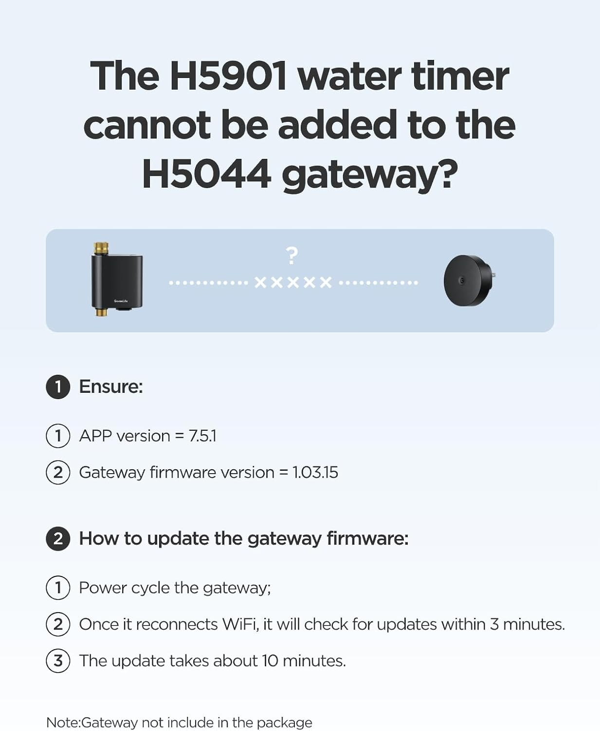 H5901 Bluetooth Smart Sprinkler Timer, Gateway Not Included | Remote Control up