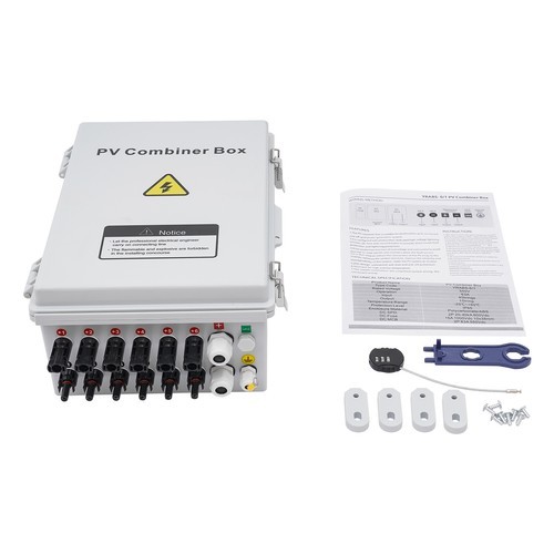 6 String PV Solar Combiner Box Circuit Breaker Junction Box For Solar System