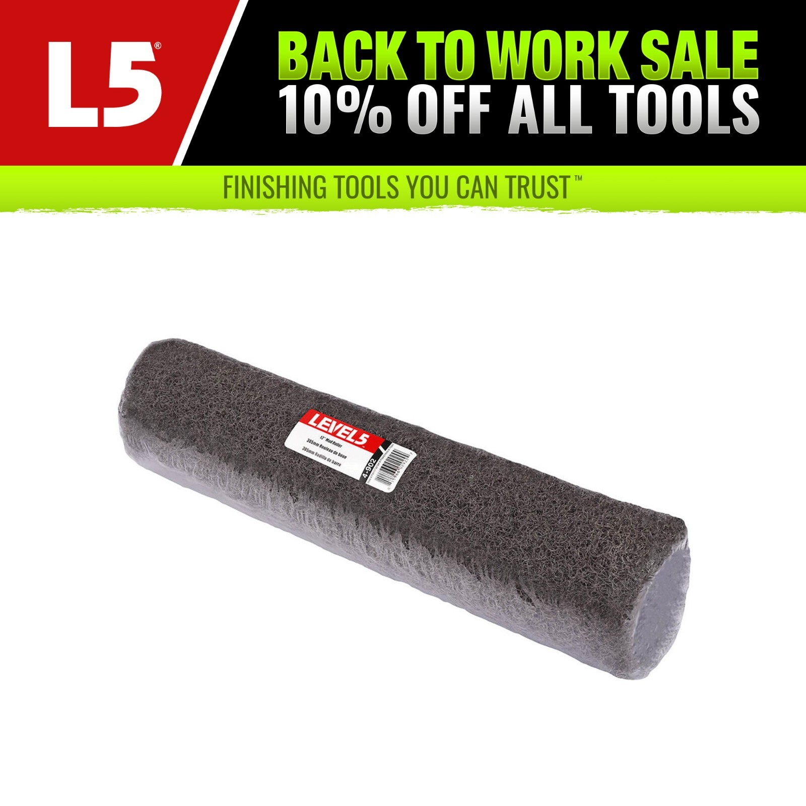 LEVEL5 12" Drywall Compound Roller Covers | 4-902